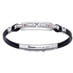 Bracciale Zancan da uomo in argento e oro rosa - gallery