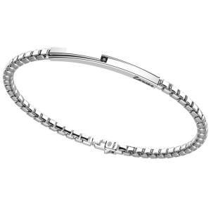 Bracciale Zancan da uomo in argento e zircone nero EXB958