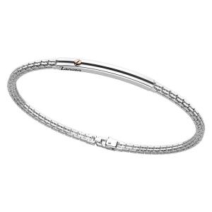 Bracciale Zancan in argento da uomo con targa e vita in oro rosa ESB 082R