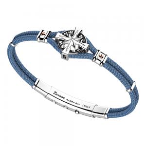 Bracciale Zancan Uomo in argento e corda nautica Regata Kompass EXB862R-AV