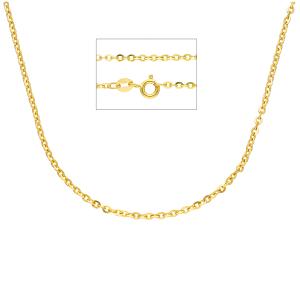 Catena a maglia diamantata 50 cm Unisex in oro giallo spessa - gallery