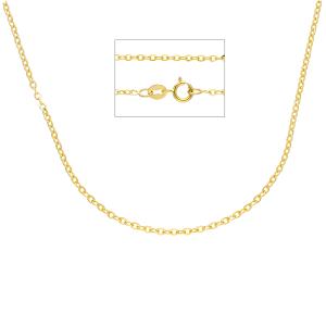 Catena a maglia diamantata da Donna 40 cm in oro giallo media - gallery