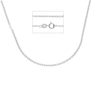 Catena a maglia diamantata Unisex 45 cm in oro bianco media - gallery
