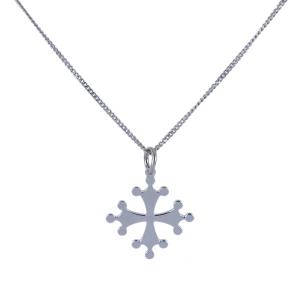 Catena con Ciondolo Croce Pisa Maxi in argento