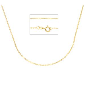 Catena da donna a maglia diamantata 40 cm in oro giallo sottile