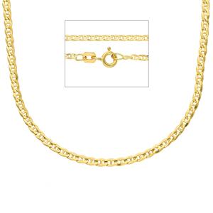 Catena da Uomo in oro giallo 18 kt maglia traversino - 60 cm