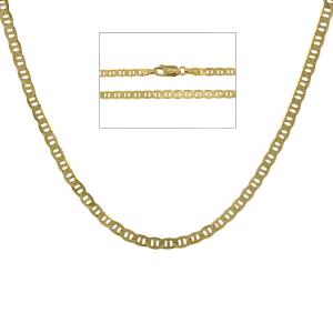 Catena da Uomo in oro maglia traversino piatta 50 cm  - gallery