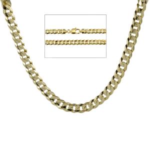 Catena da Uomo maglia groumette 50 cm larga in oro giallo 18kt