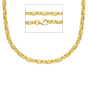 Catena da Uomo maglia traversino 50cm in oro giallo 18kt