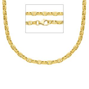 Catena da Uomo maglia traversino 50cm in oro giallo 18kt