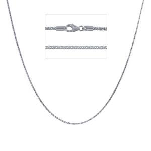 Catena donna in oro bianco modello chicco di riso 48 cm - gallery
