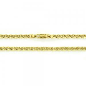 Catena grande da uomo in oro giallo 18 kt traversino - 50 cm