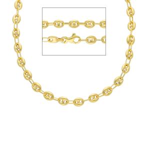 Catena in oro giallo 18 kt maglia marina da Uomo - 50 cm