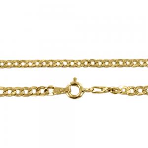 Catena Unisex Groumette in oro giallo da 45 cm - oro 18 kt - gallery