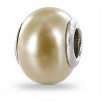 Charm componibile PerlAmore Murano Beads in argento e vetro SI SATIN CRYSTAL GOLD - gallery