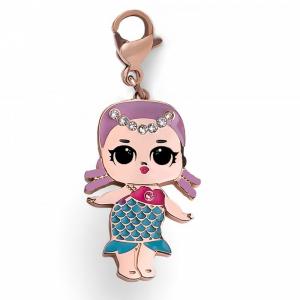 Charm Lol Surprise Merbaby in acciaio rose