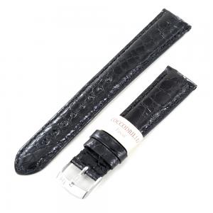 CINTURINO DI RICAMBIO MORELLATO IN PELLE COCCODRILLO FUSCUS NERO 20 MM