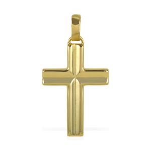 Ciondolo Croce moderna in oro giallo - gallery