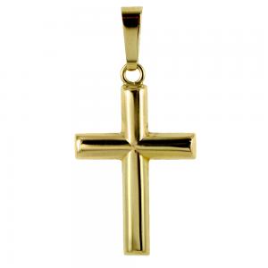 Ciondolo Croce stilizzata grande in oro giallo 