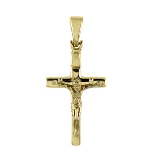 Ciondolo Crocefisso grande in oro giallo   - gallery