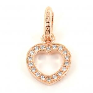 Ciondolo cuore in argento rose e Zirconi AmoreeBaci - gallery