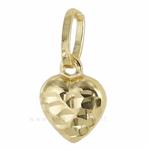 Ciondolo Cuore sfaccettato MINI in oro giallo 18 kt