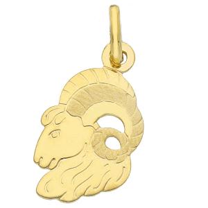 Ciondolo Oroscopo - segno zodiacale - in oro giallo ARIETE