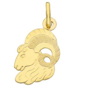 Ciondolo Oroscopo - segno zodiacale - in oro giallo ARIETE - gallery