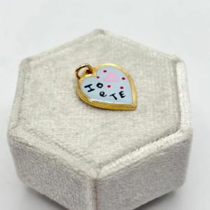 Ciondolo scritta e fiori IO E TE - ciondolo cuore amore