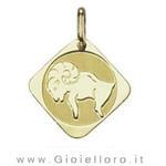 Ciondolo segno zodiacale in oro giallo ARIETE - Stella Milano - gallery