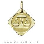 Ciondolo segno zodiacale in oro giallo BILANCIA - Stella Milano - gallery