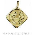 Ciondolo segno zodiacale in oro giallo CANCRO - Stella Milano - gallery