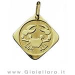 Ciondolo segno zodiacale in oro giallo CANCRO - Stella Milano - gallery