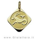 Ciondolo segno zodiacale in oro giallo CAPRICORNO - Stella Milano - gallery
