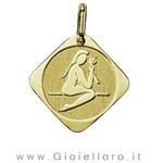 Ciondolo segno zodiacale in oro giallo VERGINE - Stella Milano - gallery