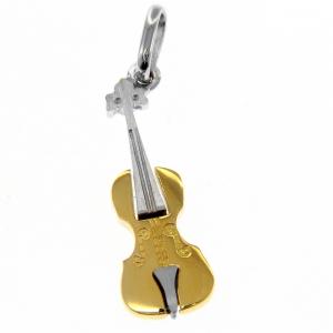 Ciondolo Violino in oro giallo con collana