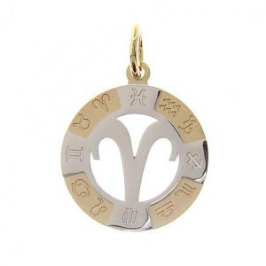 Aries Zodiac sign pendant in 18 kt gold 13 mm - gallery