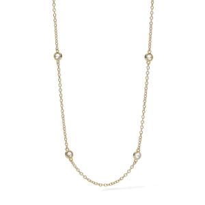 Collana Mabina in argento dorato con zirconi bianchi 553505