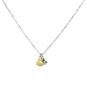 Collana 2Jewels in acciaio con Cuore oro giallo e cristalli Lady Ikon - gallery