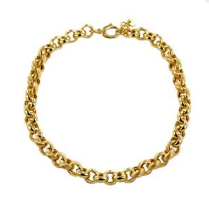 Collana a catena Dvccio argento placcato oro giallo 24 kt