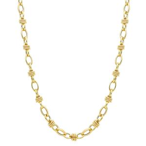 Collana a maglia rolo fantasia oro giallo 