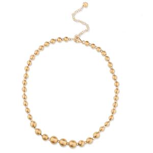 Collana a sfere a scalare Dvccio argento placcato oro giallo 24 kt - gallery