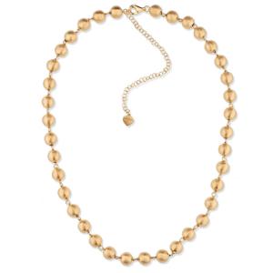 Collana a sfere satinate Dvccio argento placcato oro giallo 24 kt