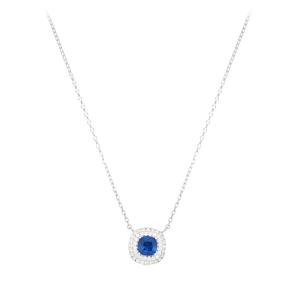 Collana Blu Flash collezione Palazzo Reale Cuori Milano zircone Bianco  - gallery
