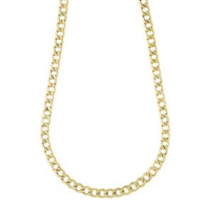 Collana catena da uomo groumette leggera oro giallo 60 cm large