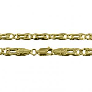 Collana catena da Uomo in oro di 50 cm maglia occhio di pernice - gallery