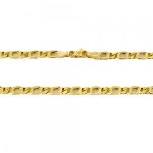 Collana catena da Uomo in oro di 60 cm maglia occhio di pernice