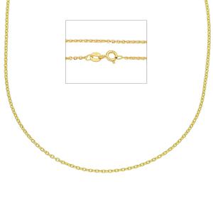 Collana girocollo maglia rolo da Donna in oro giallo 38 cm sottile
