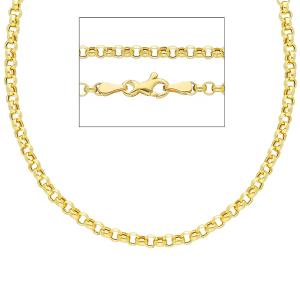 Collana catena maglia rolo da Donna in oro giallo 40 cm spessa - gallery
