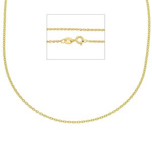 Collana catena maglia rolo da Donna in oro giallo 40 cm media